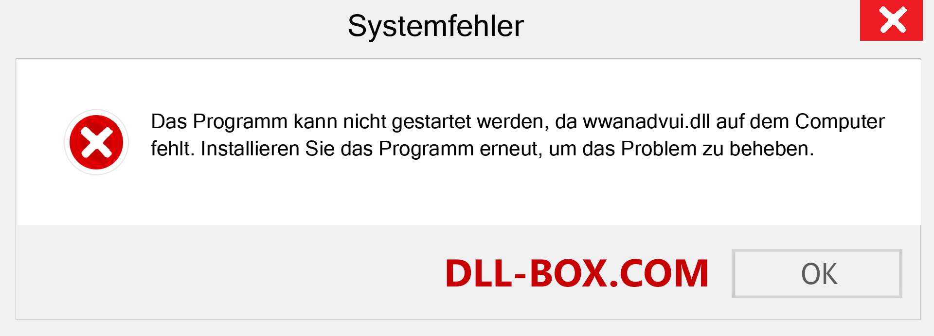 wwanadvui.dll-Datei fehlt?. Download für Windows 7, 8, 10 - Fix wwanadvui dll Missing Error unter Windows, Fotos, Bildern